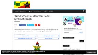 
                            10. KNUST School Fees Payment Portal - pay.knust.edu.gh | GH Students