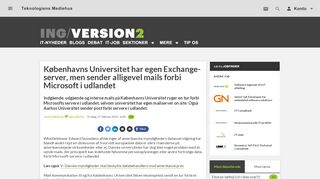 
                            9. Københavns Universitet har egen Exchange-server, men sender ...