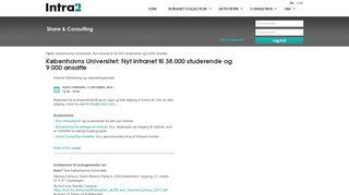 
                            4. Københavns Universitet: Nyt intranet til 38.000 studerende og 9.000 ...