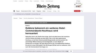 
                            6. Koblenz bekommt ein weiteres Hotel: Commerzbank-Hochhaus wird ...