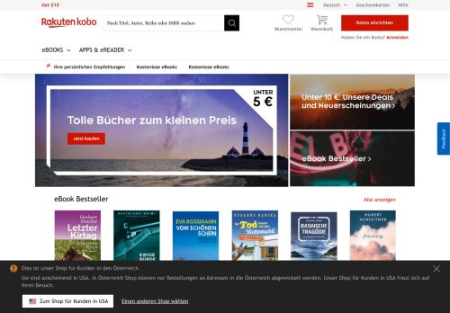 
                            2. Kobo.com Shop in Österreich – eBooks, eReaders und Lese-Apps