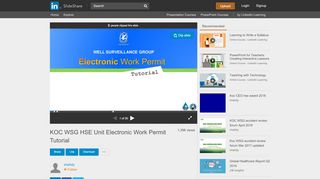 
                            10. KOC WSG HSE Unit Electronic Work Permit Tutorial - ...