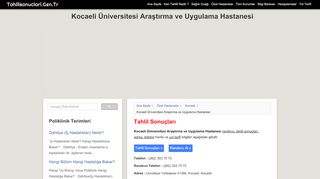 
                            8. Kocaeli Üniversitesi Araştırma ve Uygulama Hastanesi - Randevu ...