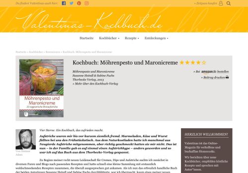 
                            13. Kochbuch: Möhrenpesto und Maronicreme • Valentinas-Kochbuch.de