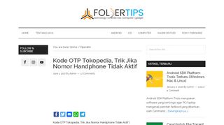 
                            1. Kode OTP Tokopedia, Trik Jika Nomor Handphone Tidak Aktif | F-Tips