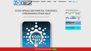 
                            6. Kodi Openload, Thevideo, Streamango Pair Fix Guide - Kodi Tips