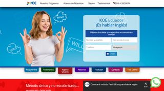 
                            4. KOE Ecuador, somos mucho más que un curso de inglés - koe.ec