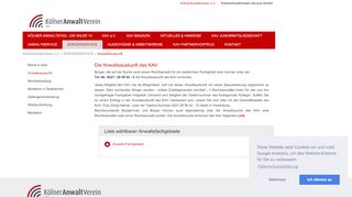 
                            10. KoelnerAnwaltVerein-e.V | BUeRGERSERVICE | Anwaltsauskunft ...