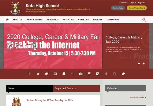 
                            3. Kofa High School / Homepage - Yuma Union High School District