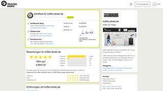 
                            5. koffer-direkt.de Bewertungen & Erfahrungen | Trusted Shops