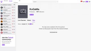 
                            10. KoGaMa - Twitch