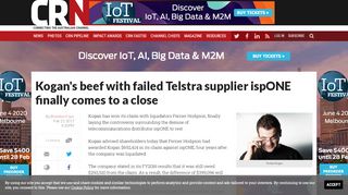 
                            13. Kogan's beef with failed Telstra supplier ispONE finally comes to a ...