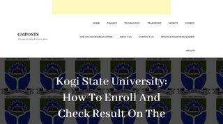 
                            6. Kogi State University: How To Enroll And Check Result On The Portal ...