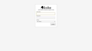 
                            5. Koha › Log in to Koha