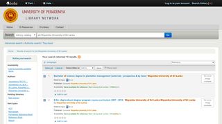 
                            11. Koha online catalog › Results of search for 'pb:Wayamba University of ...