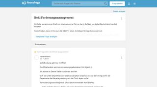 
                            10. Kohl Forderungsmanagement (Inkasso, Kabel Deutschland ...