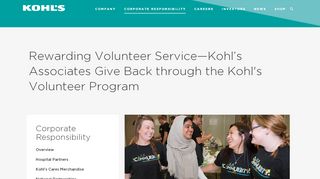 
                            9. Kohl's Volunteer Program - Kohl's Corporation