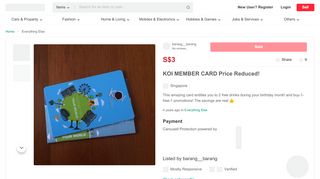 
                            11. KOI MEMBER CARD Price Reduced!, Everything Else on Carousell