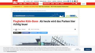 
                            8. Köln/Bonn: Flughafen erhöht Parkgebühren auf 24 Euro pro Stunde ...