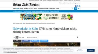 
                            13. Kölner Nahverkehr: KVB kann Handytickets nicht richtig kontrollieren ...