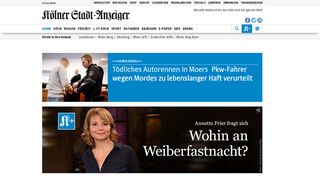 
                            11. Kölner Stadt-Anzeiger - Aktuelle Nachrichten aus Köln und der ...