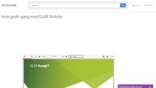 
                            7. Kom godt i gang med DLBR Webdyr - PDF - docplayer.dk