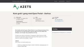 
                            9. Kom godt i gang med Epos Portal - Aarhus - Azets - NemTilmeld