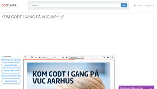 
                            7. KOM GODT I GANG PÅ VUC AARHUS - PDF