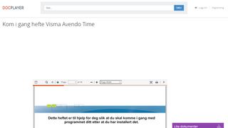 
                            11. Kom i gang hefte Visma Avendo Time - PDF - DocPlayer