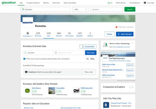 
                            7. Komatsu Extranet Jobs | Glassdoor