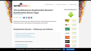 
                            9. Kombiwetten Booster - Erfahrungen - Wettanbieter.de