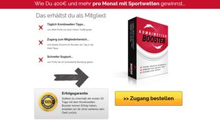 
                            1. Kombiwetten Booster - Erfolgreich mit Sportwetten Tipps ...