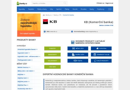 
                            12. Komerční banka - Profil a přehled produktů :: Banky.cz