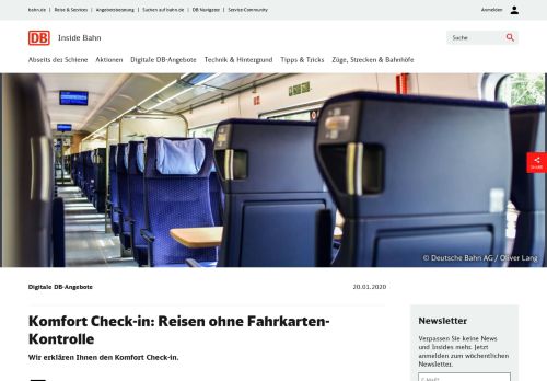 
                            3. Komfort Check-in: Reisen ohne Fahrkartenkontrolle - Inside Bahn