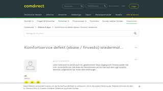 
                            12. Komfortservice defekt (ebase / finvesto) wiedermal... – Seite 2 ...