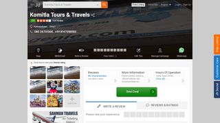 
                            6. Komitla Tours & Travels, Kalasipalyam - YatraGenie - Travel Agents in ...