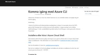 
                            6. Komma igång med Azure CLI | Microsoft Docs