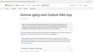 
                            1. Komma igång med Outlook Web App - Outlook - Office Support