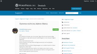 
                            13. Komme nicht ins Admin Menü | WordPress.org