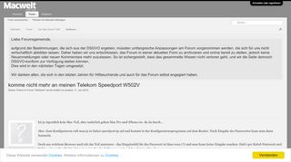 
                            12. komme nicht mehr an meinen Telekom Speedport W502V | Macwelt Forum