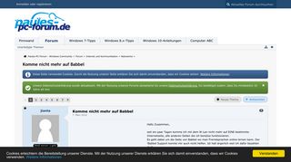 
                            10. Komme nicht mehr auf Babbel - Netzwerke - Paules-PC-Forum ...