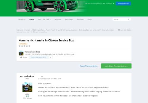 
                            10. Komme nicht mehr in Citroen Service Box - Technik allgemein (und ...