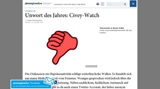 
                            7. Kommentar: Unwort des Jahres: Civey-Watch - Horizont