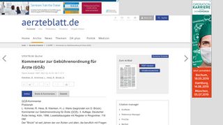 
                            4. Kommentar zur Gebührenordnung für Ärzte (GOÄ) - Deutsches Ärzteblatt