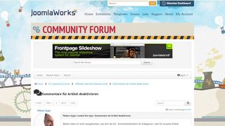 
                            10. Kommentare für Artikel deaktivieren - Community Forum - JoomlaWorks