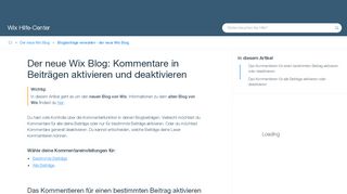 
                            13. Kommentarfunktion in Beiträgen des neuen Wix Blog aktivieren und ...