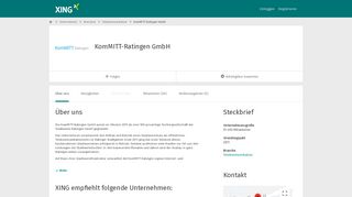 
                            9. KomMITT-Ratingen GmbH als Arbeitgeber | XING Unternehmen