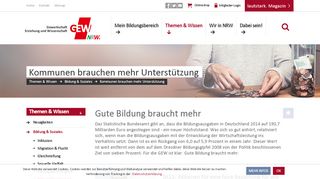 
                            13. Kommunen brauchen mehr Unterstützung - GEW NRW