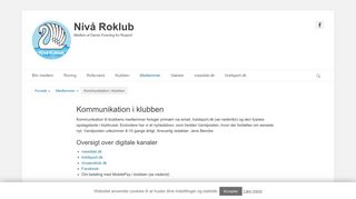 
                            4. Kommunikation i klubben | Nivå Roklub