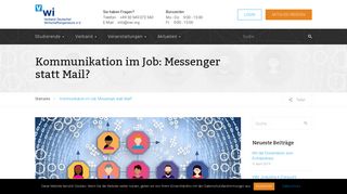 
                            10. Kommunikation im Job: Messenger statt Mail? - VWI Verband ...